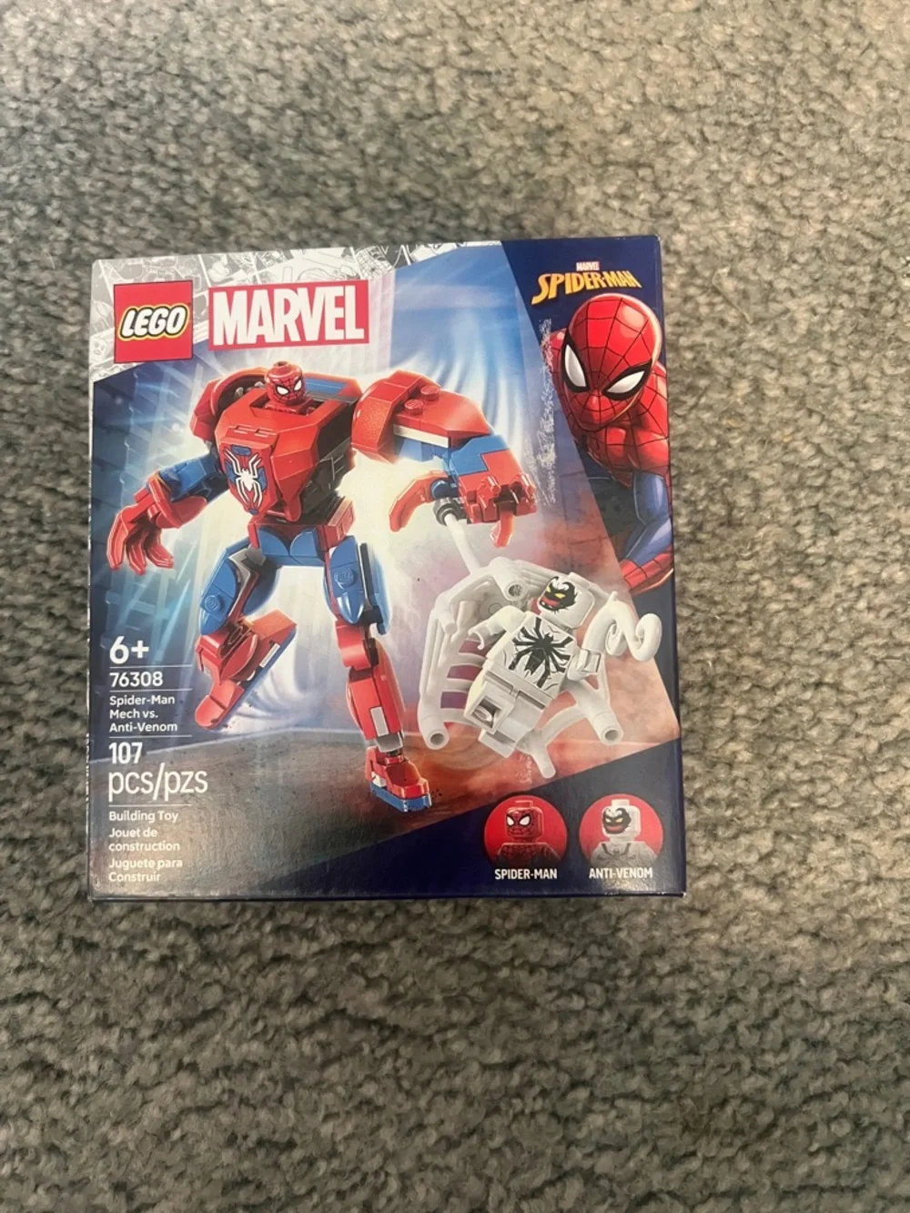 Marvel Spider-Man & Anti-Venom Mech Building Set - Red, Blue, White